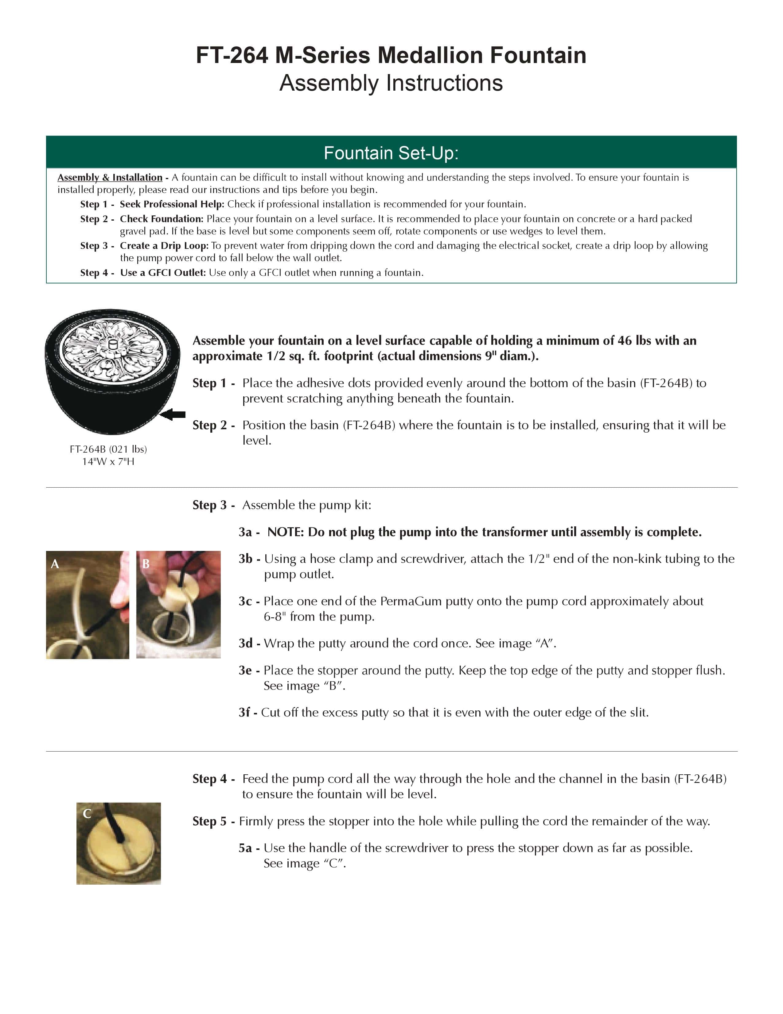 M-Series Medallion Garden Water Fountain - Outdoor Art Pros