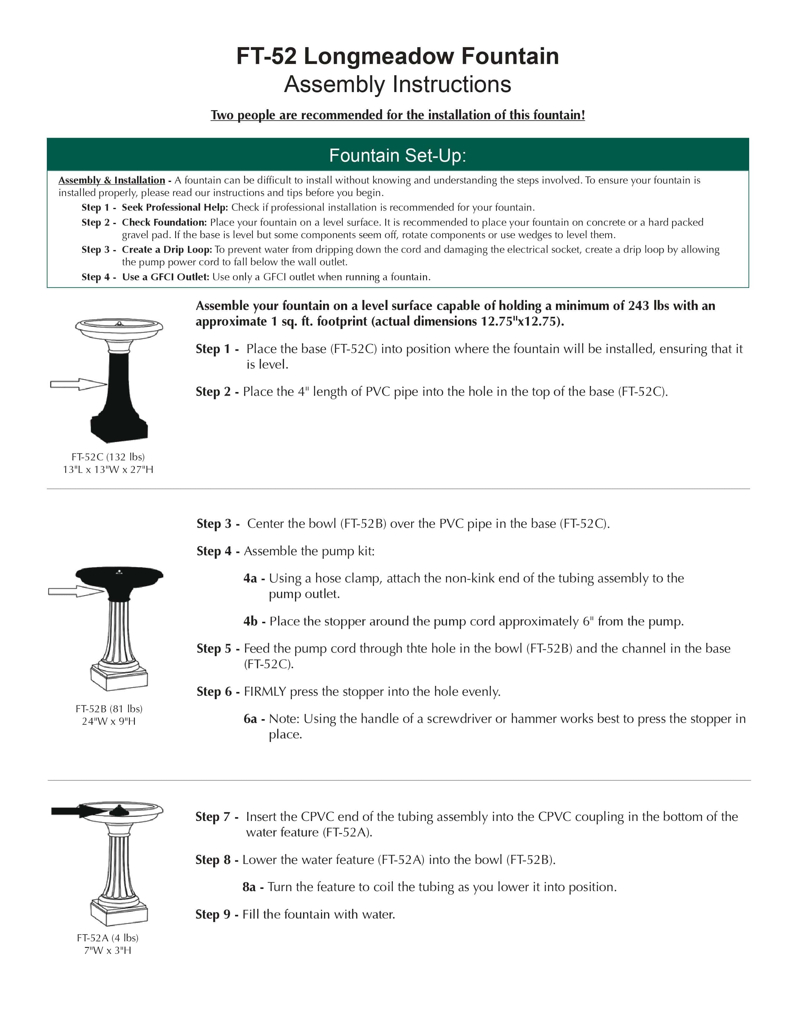 Longmeadow Garden Water Fountain - Outdoor Art Pros
