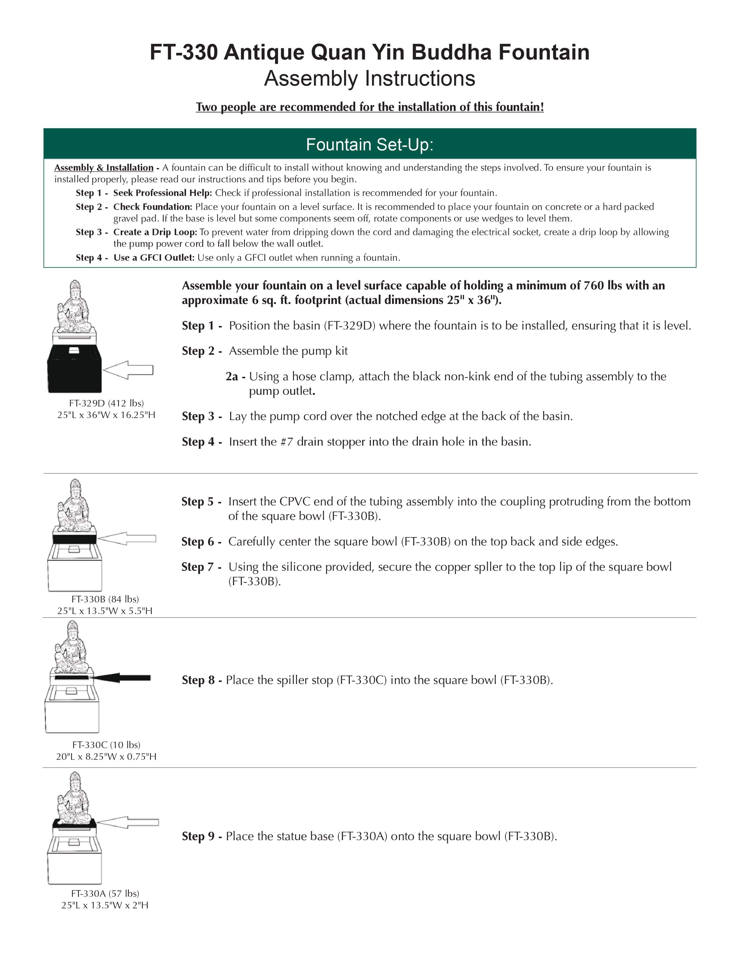 Antique Quan Yin Buddha Outdoor Fountain - Outdoor Art Pros