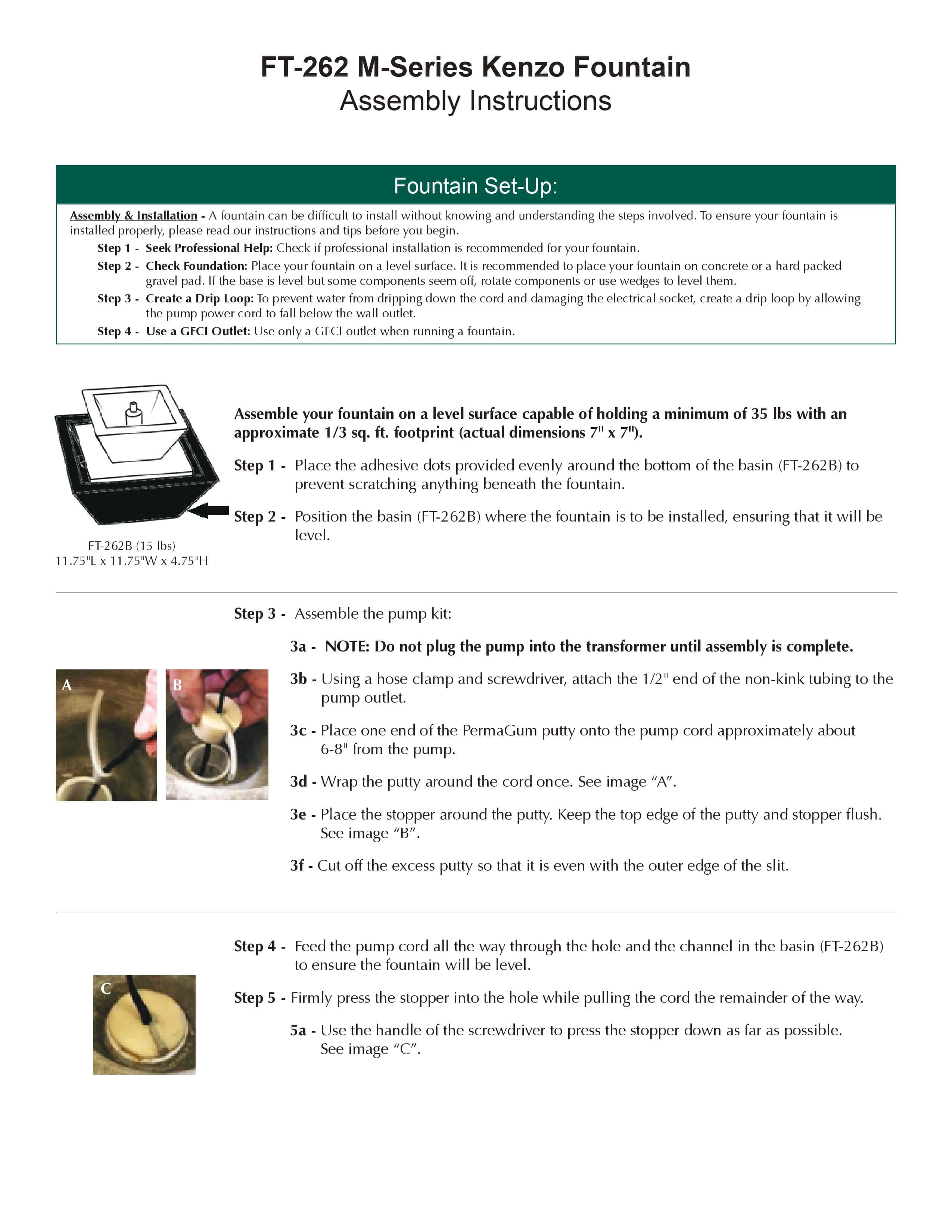 M-Series Kenzo Garden Water Fountain - Outdoor Art Pros