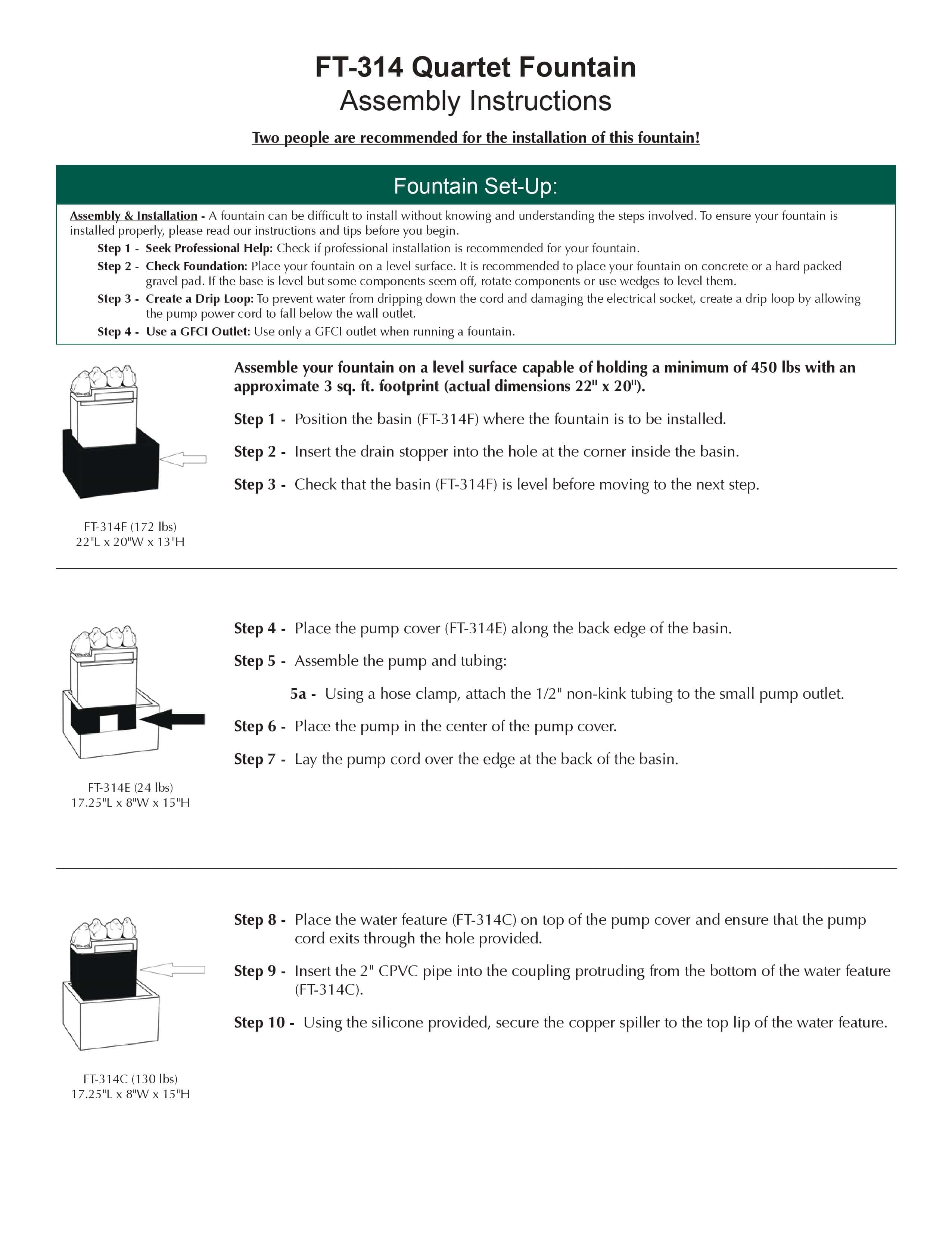 Quartet Wall Outdoor Fountain - Outdoor Art Pros
