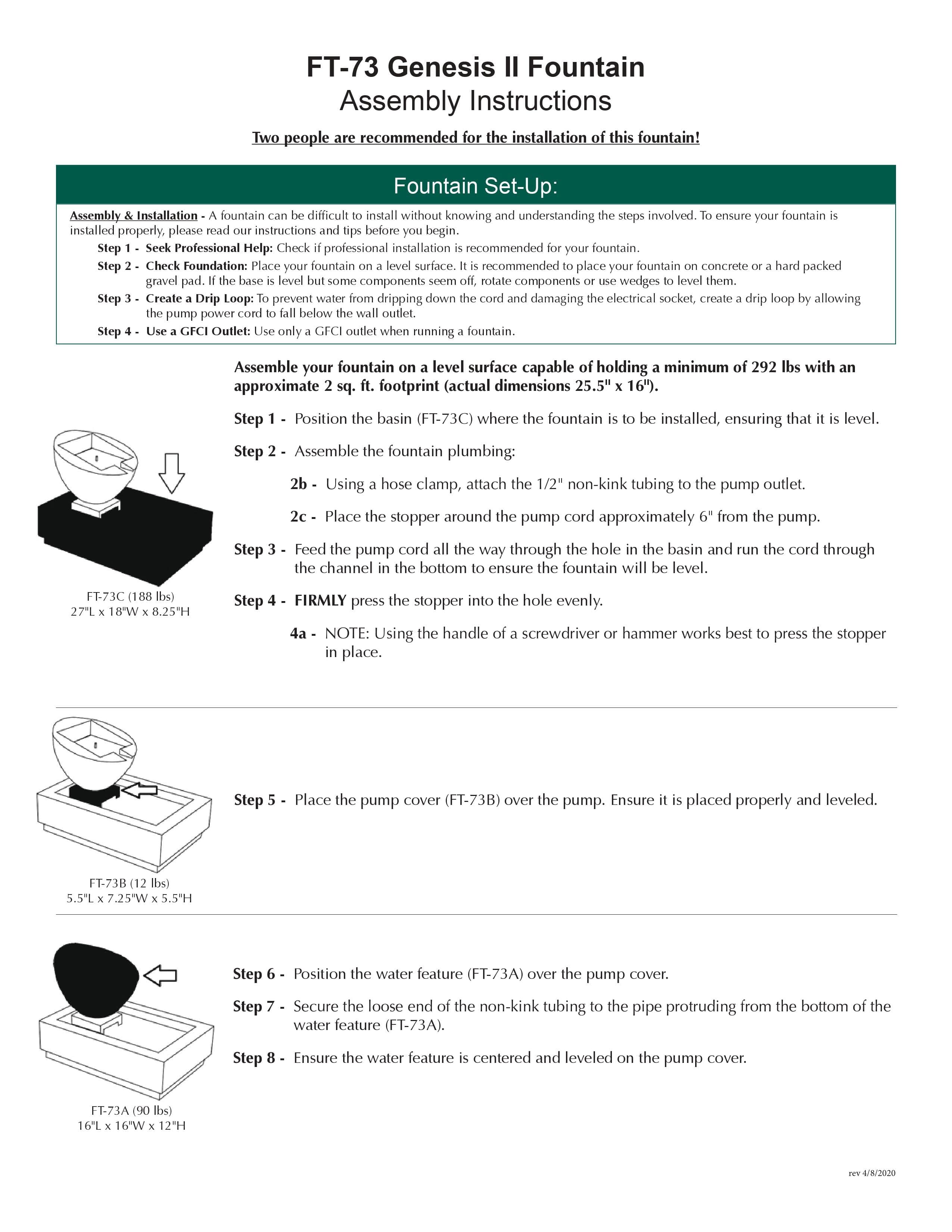 Genesis II Garden Water Fountain - Outdoor Art Pros