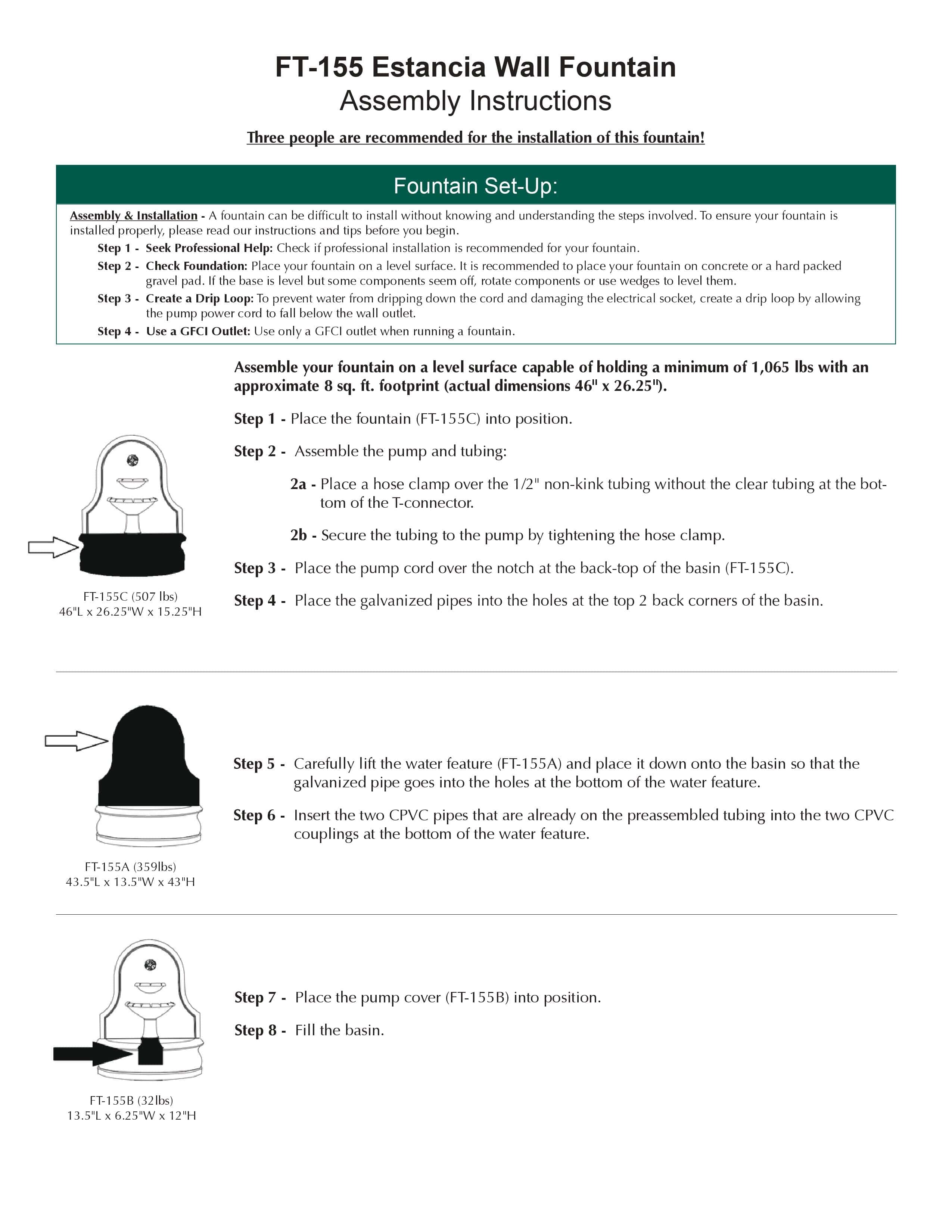 Estancia Wall Water Fountain - Outdoor Art Pros