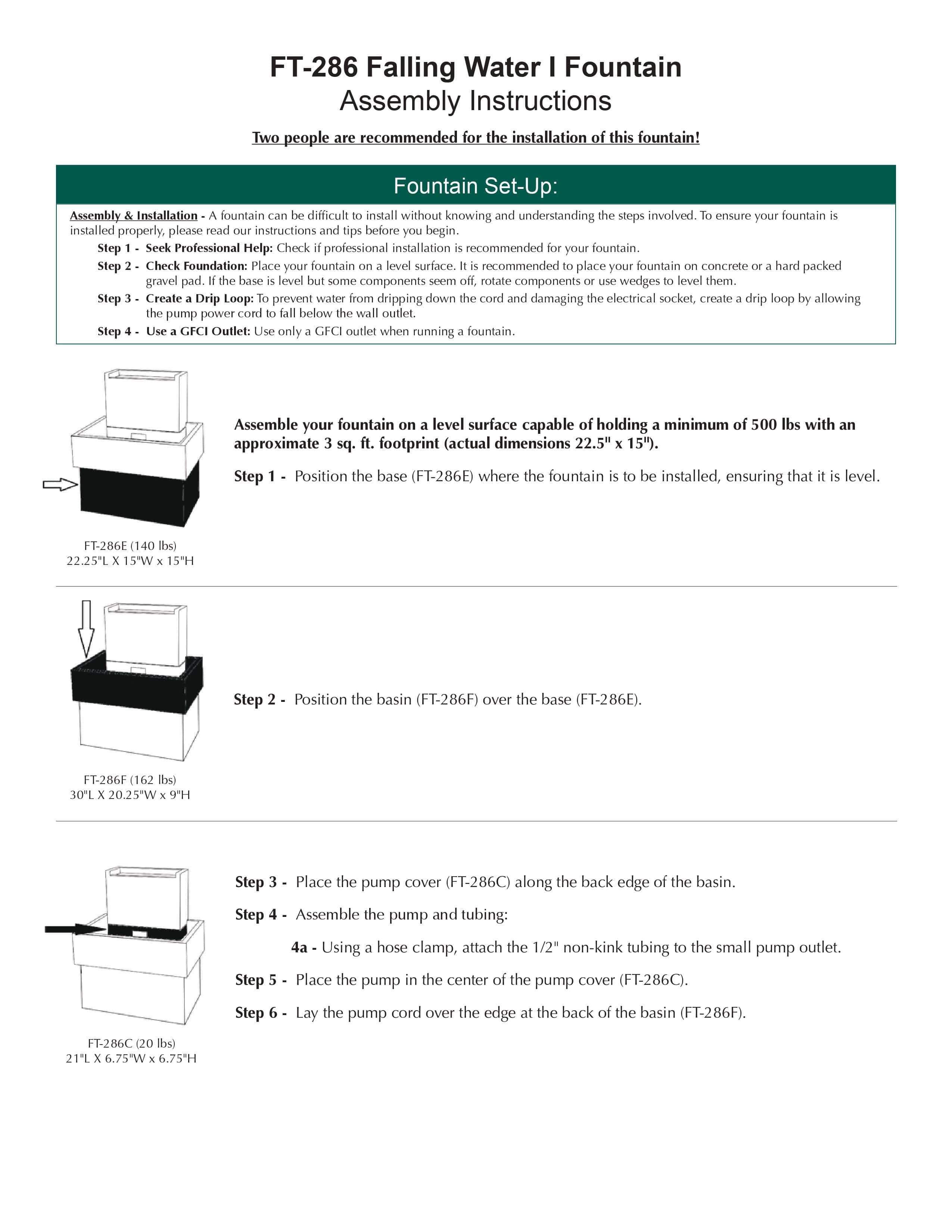 Falling Water I Garden Fountain - Outdoor Art Pros