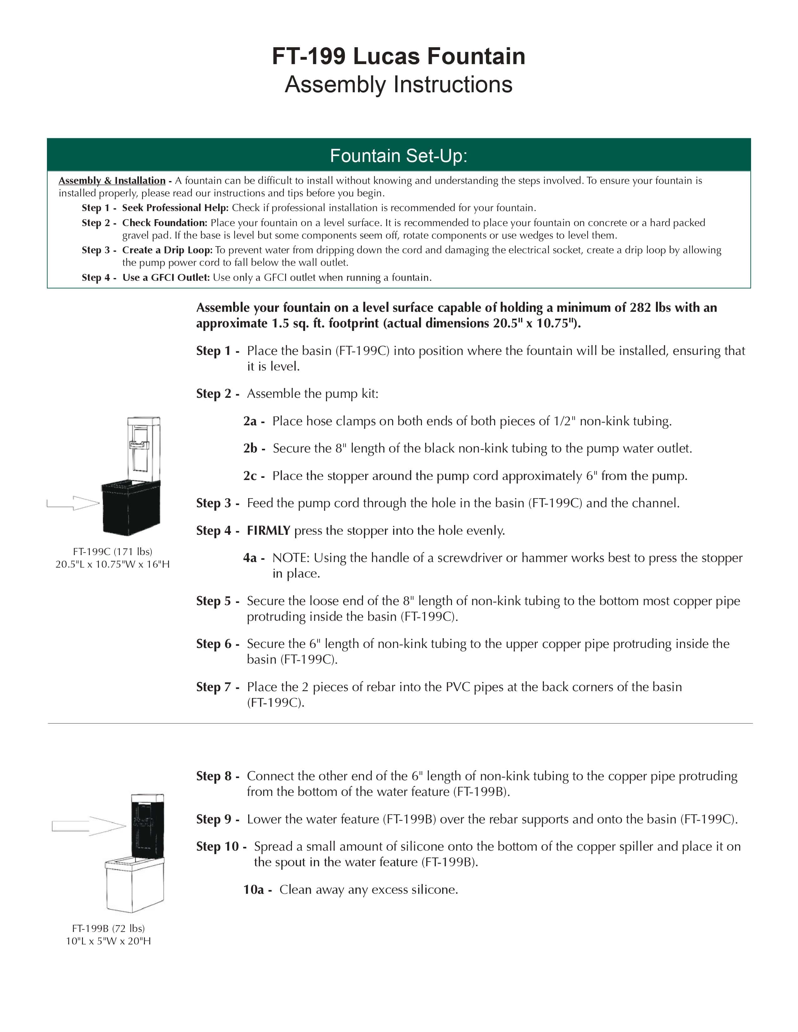 Lucas Garden Water Fountain - Outdoor Art Pros