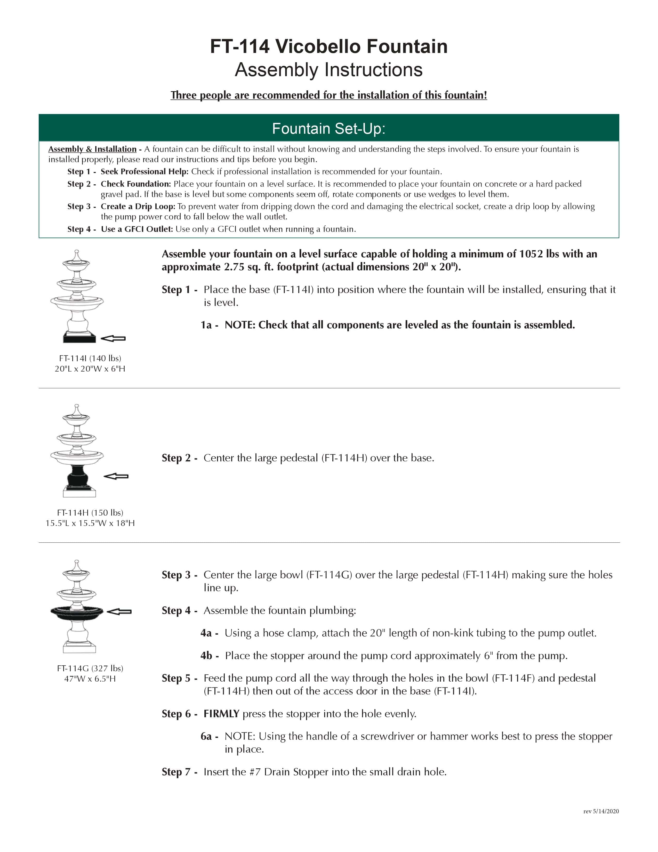 Vicobello Tiered Outdoor Water Fountain - Outdoor Art Pros