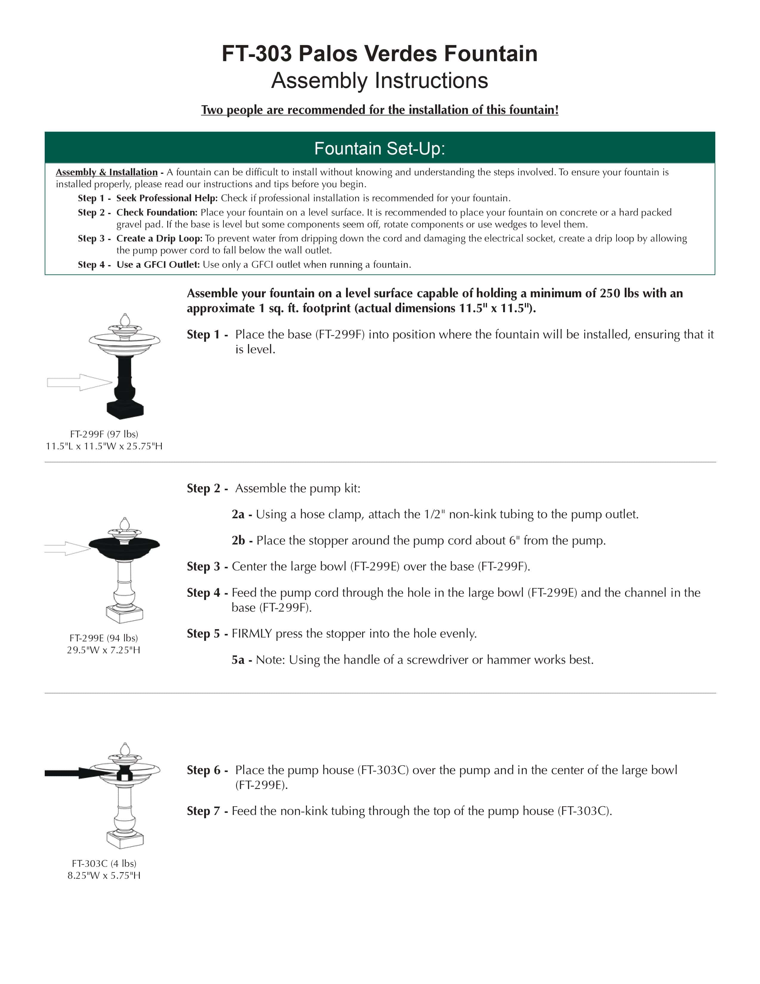 Palos Verdes Tiered Garden Fountain - Outdoor Art Pros