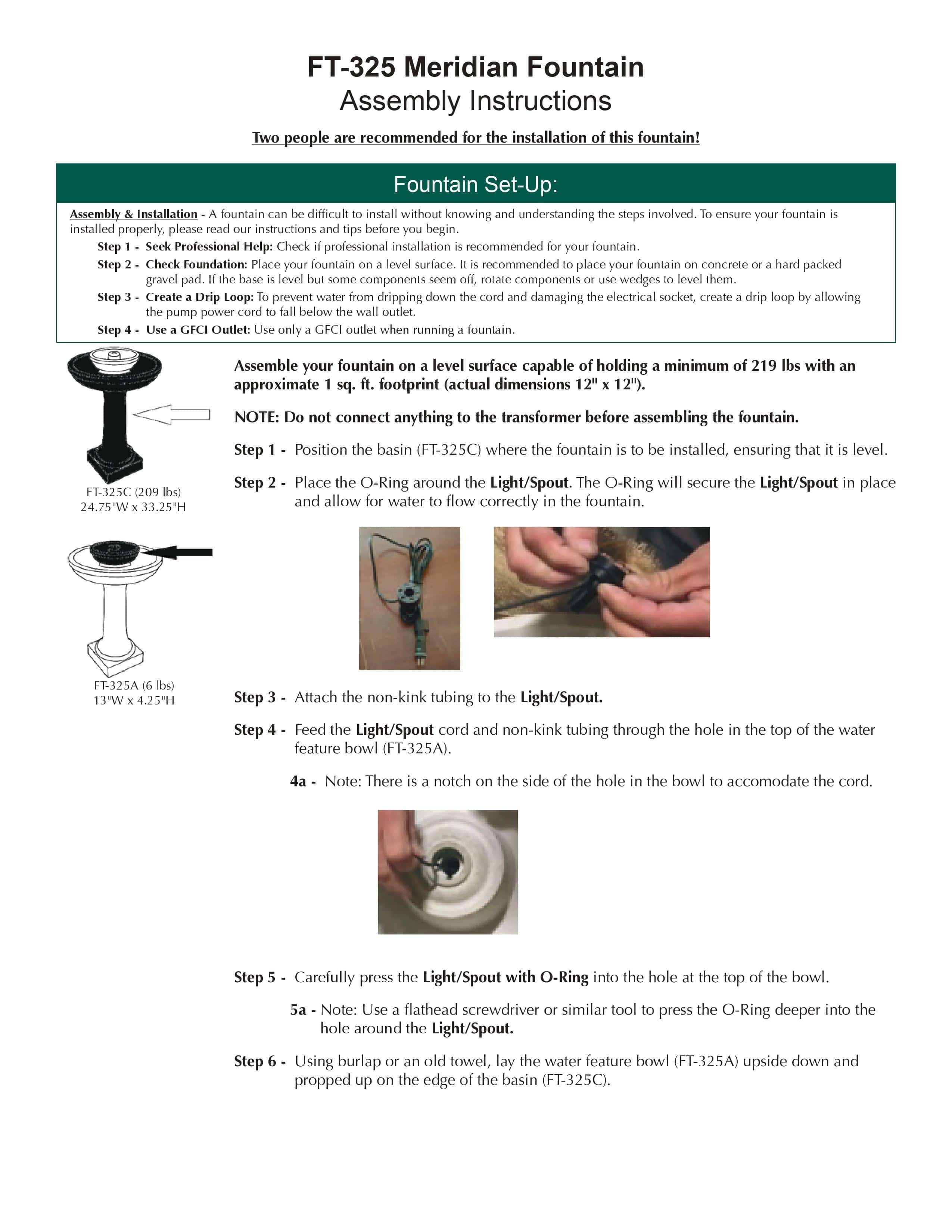 Meridian Pedestal Fountain - Outdoor Art Pros