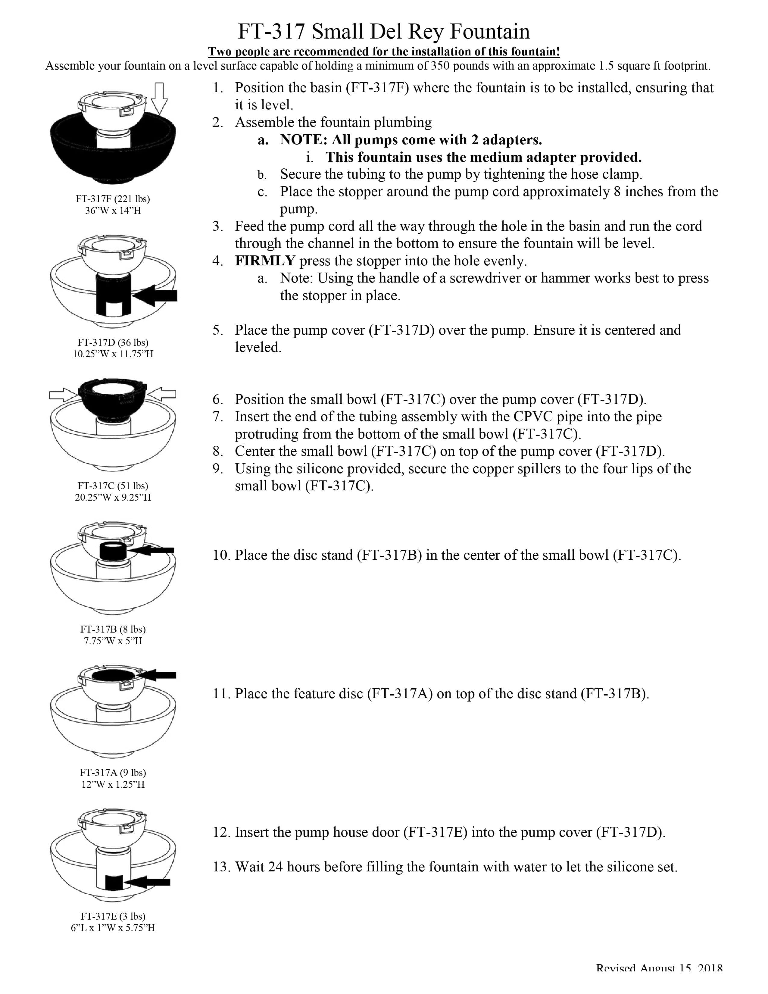 Small Del Rey Tiered Fountain - Outdoor Art Pros
