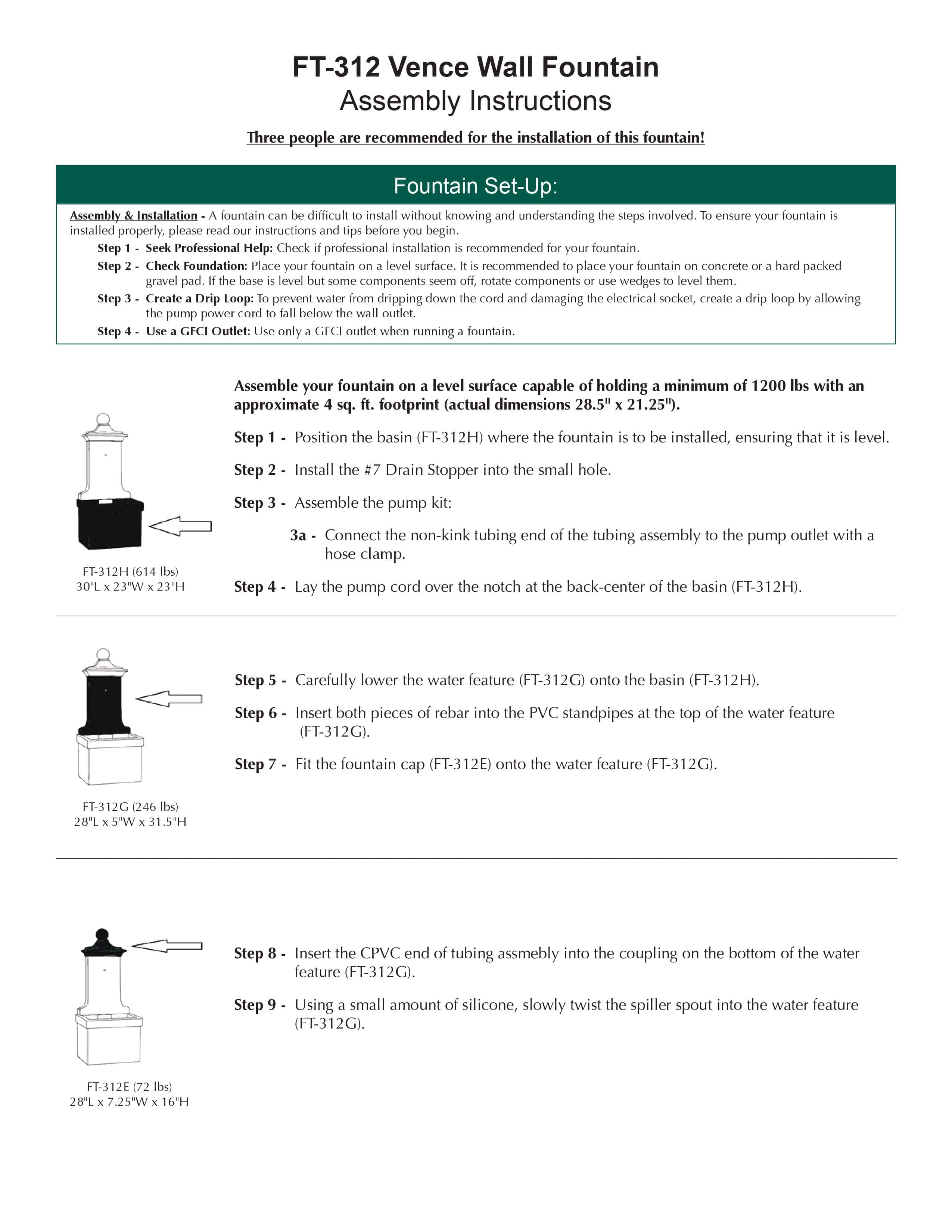 Vence Wall Outdoor Fountain - Outdoor Art Pros