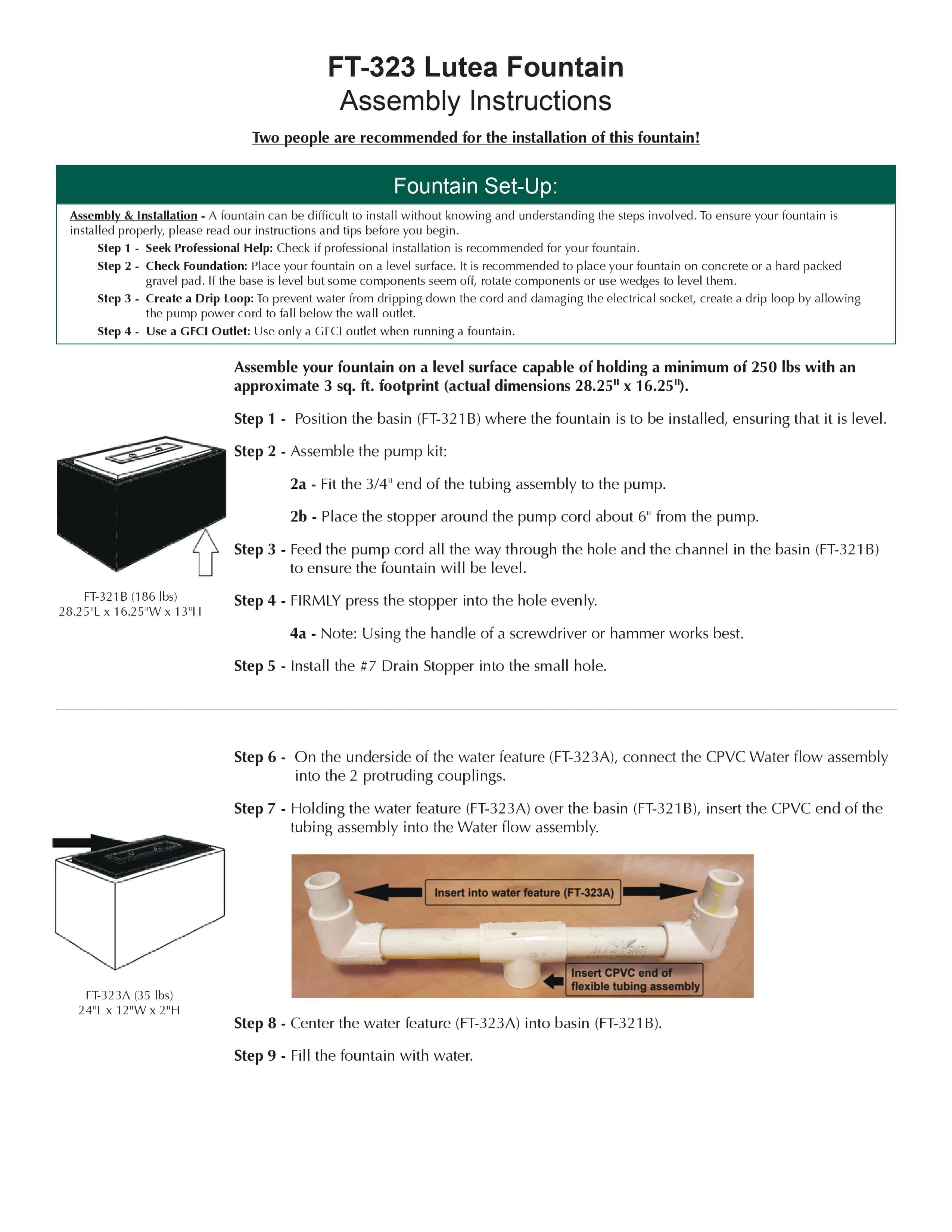 Lutea Garden Fountain - Outdoor Art Pros