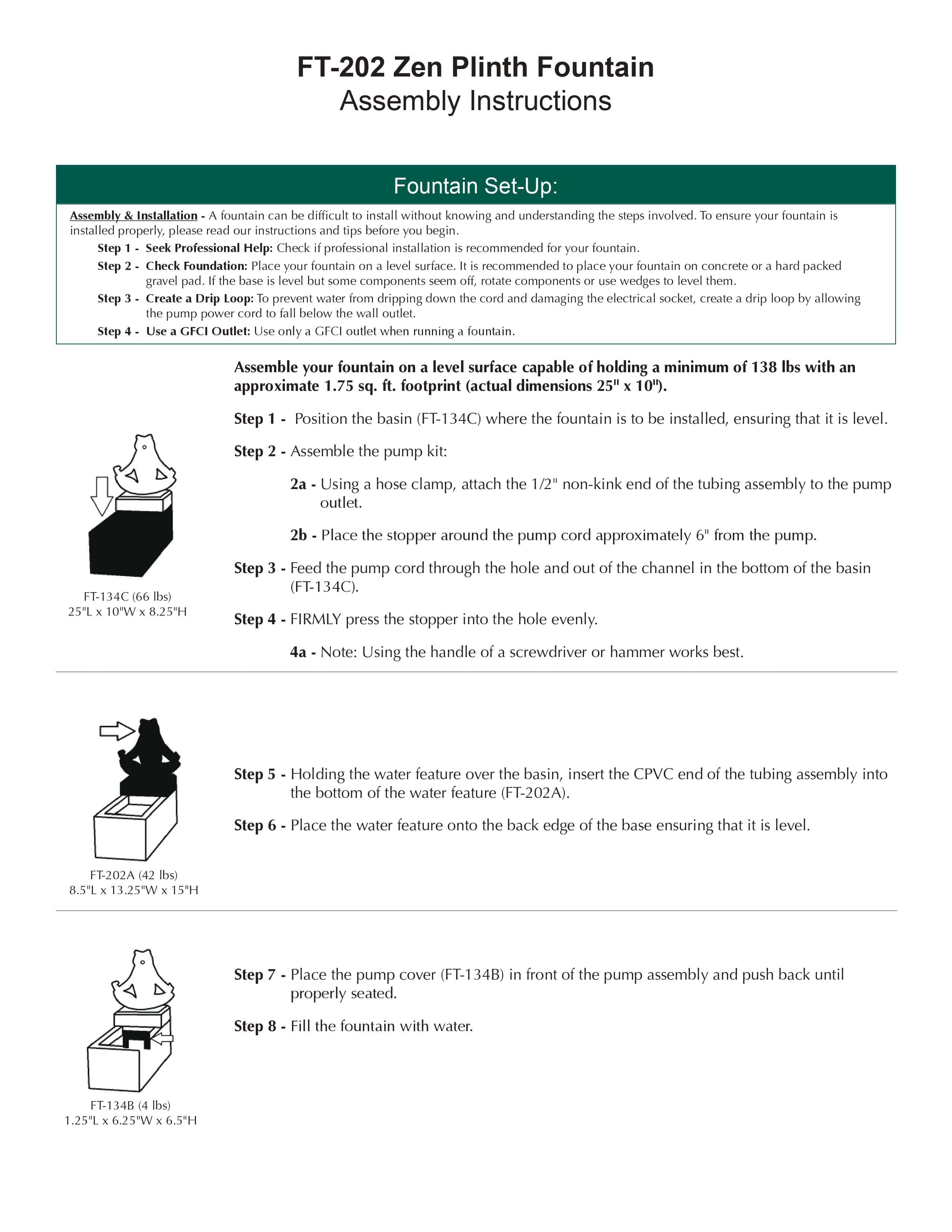 Zen Plinth Garden Water Fountain - Outdoor Art Pros