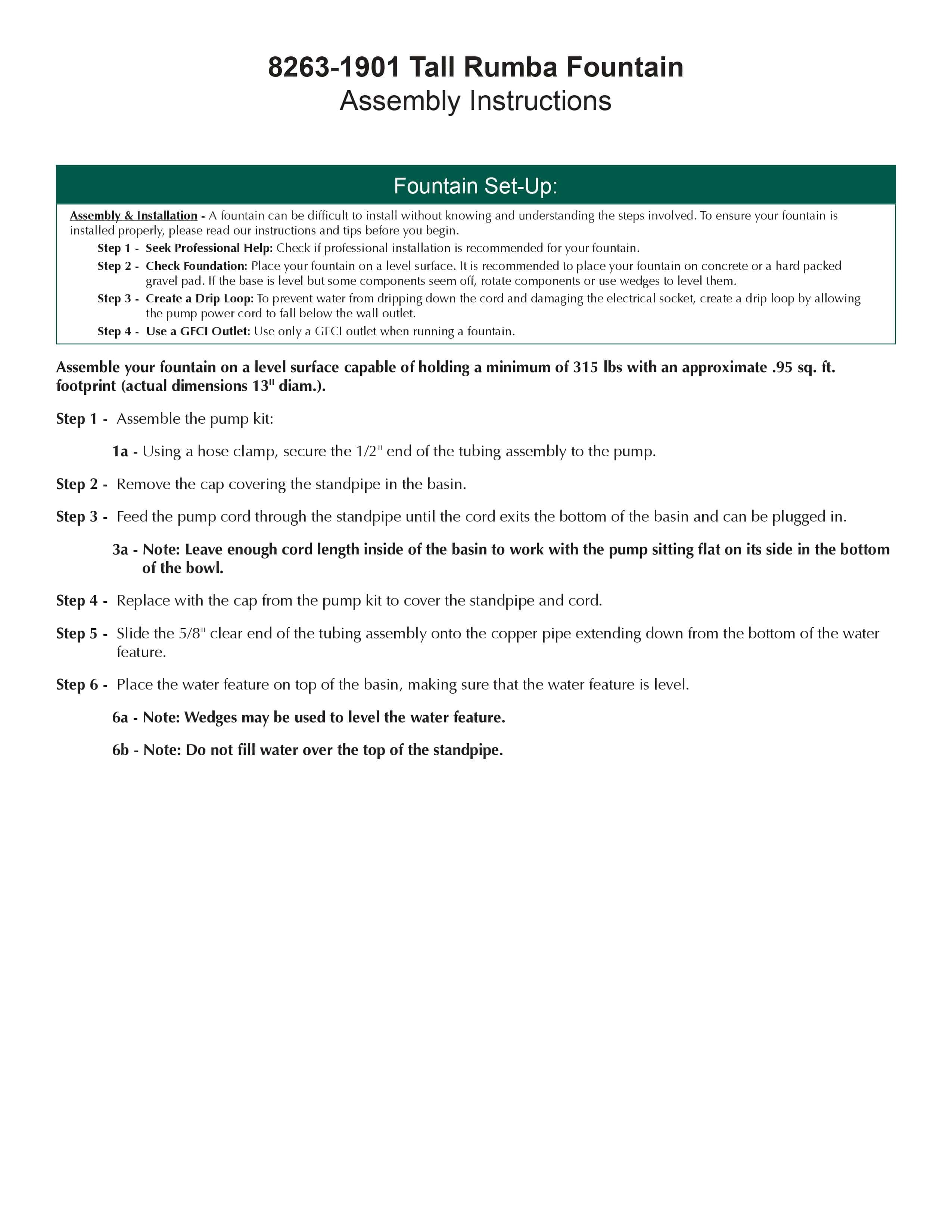 Tall Rumba Fountain in Riviera Blue - Outdoor Art Pros