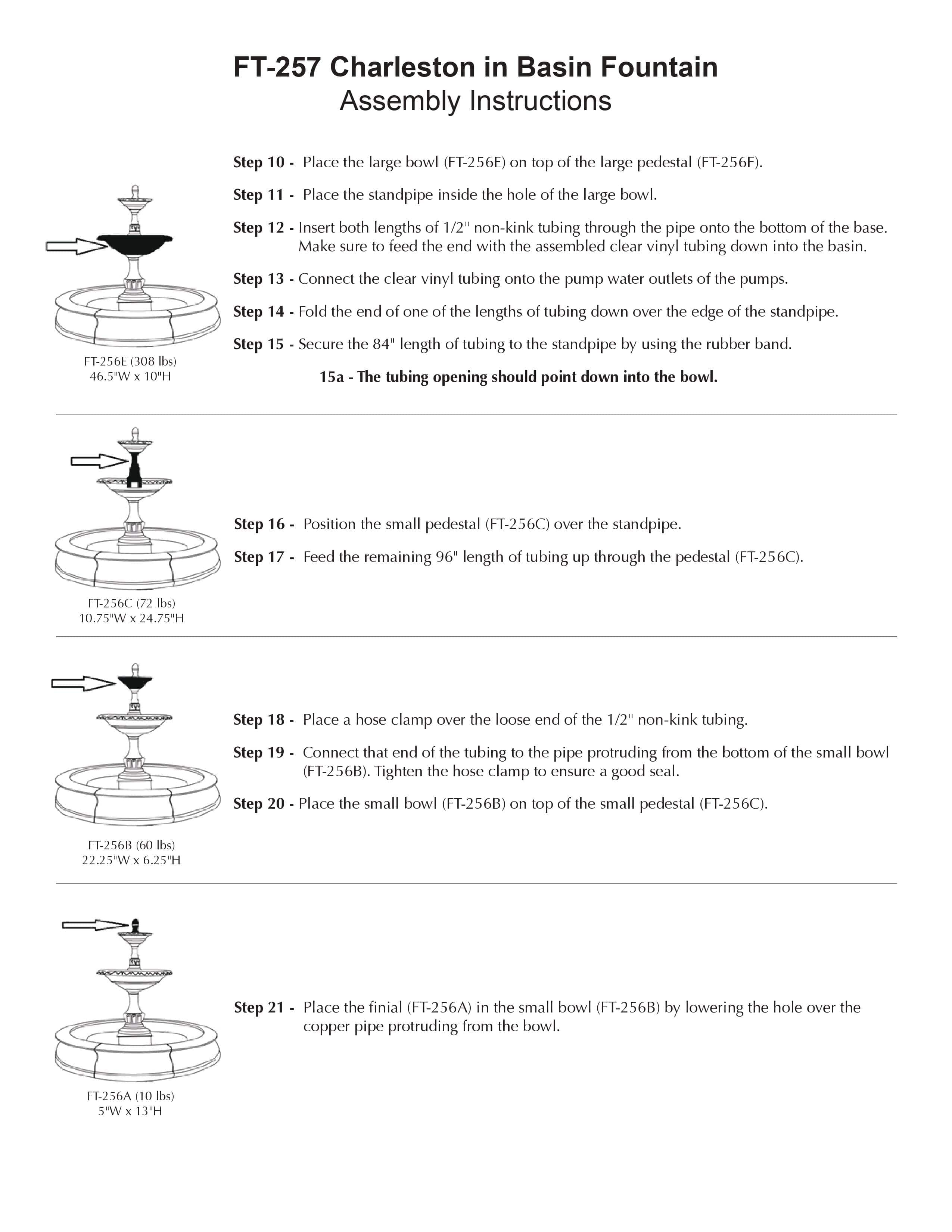 Charleston Outdoor Water Fountain in Basin - Outdoor Art Pros