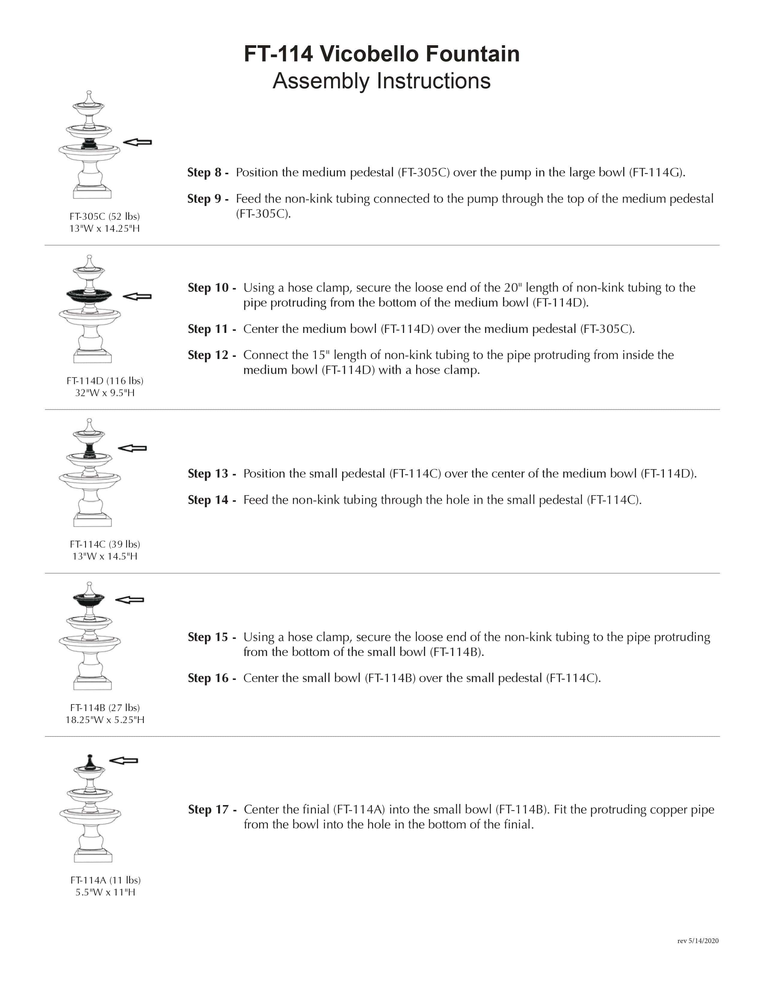 Vicobello Tiered Outdoor Water Fountain - Outdoor Art Pros