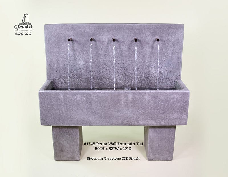 Penta Wall Fountain Tall - Outdoor Art Pros