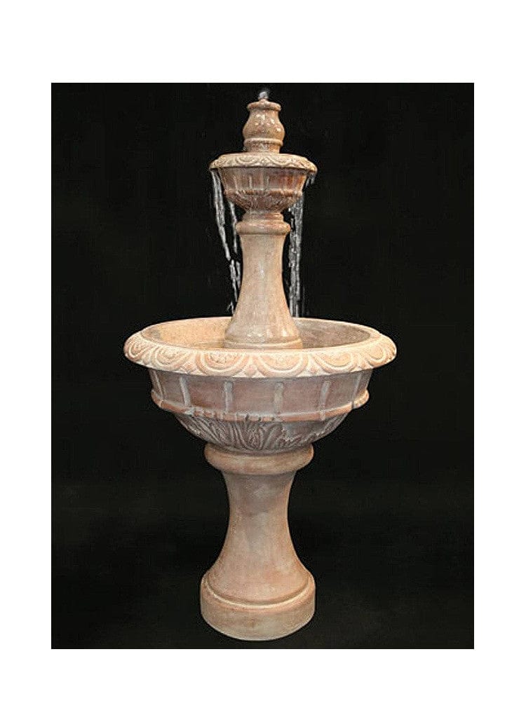 Roma Tiered Cast Stone Garden Fountain - Medium - Outdoor Art Pros