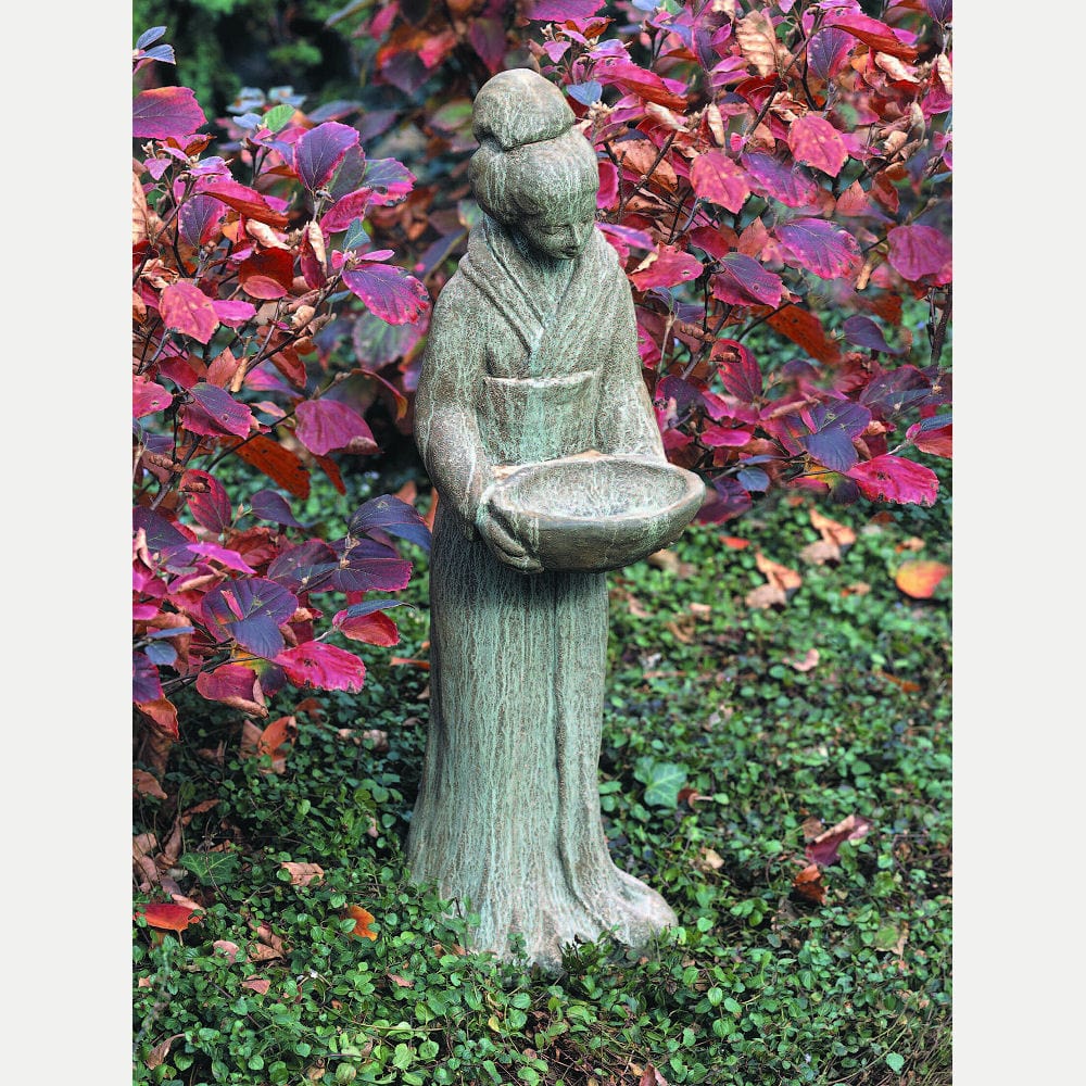 Oriental Maiden with Bowl - Outdoor Art Pros