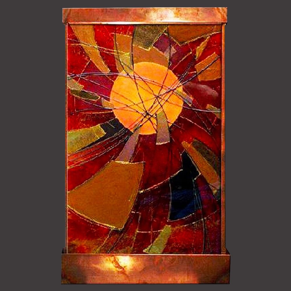 Spirals of the Sun Wall Fountain - Outdoor Art Pros