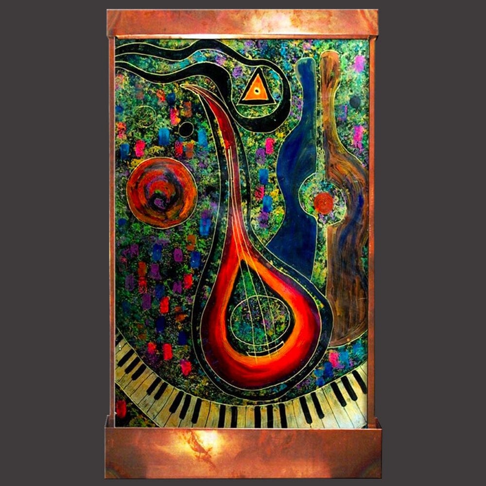 Mandolin Player Wall Fountain - Outdoor Art Pros