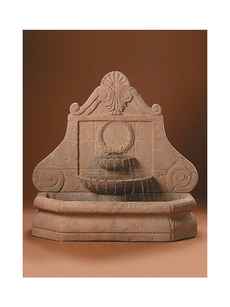 Senate Cast Stone Wall Outdoor Fountain - Outdoor Art Pros