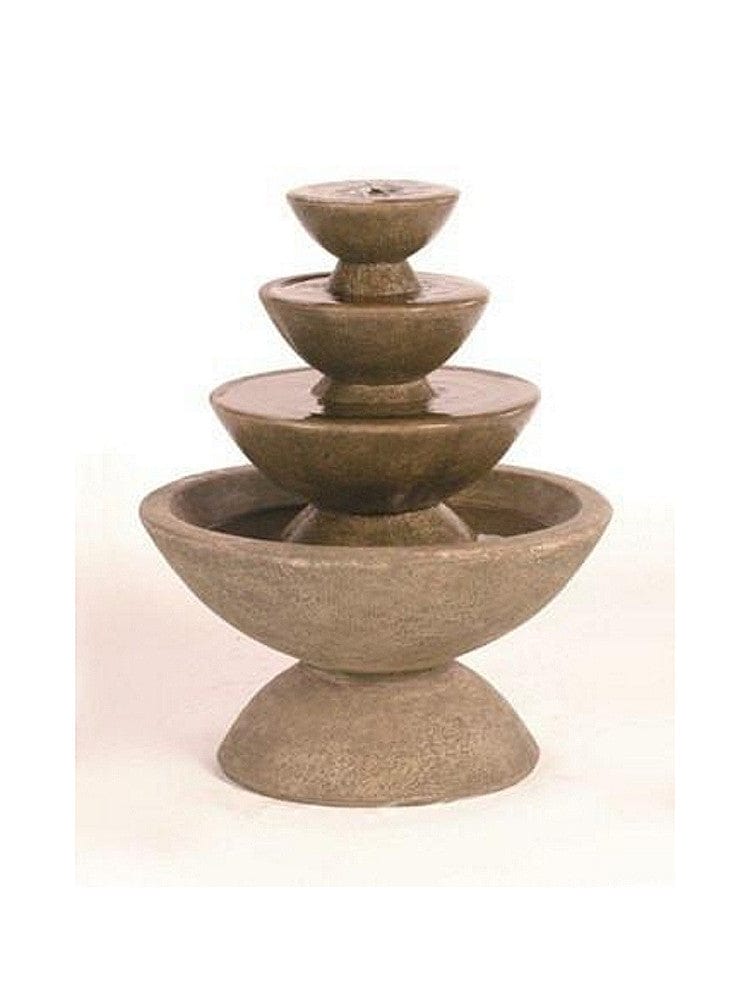 4-Tier Color Bowl Small Garden Water Fountain - Outdoor Art Pros