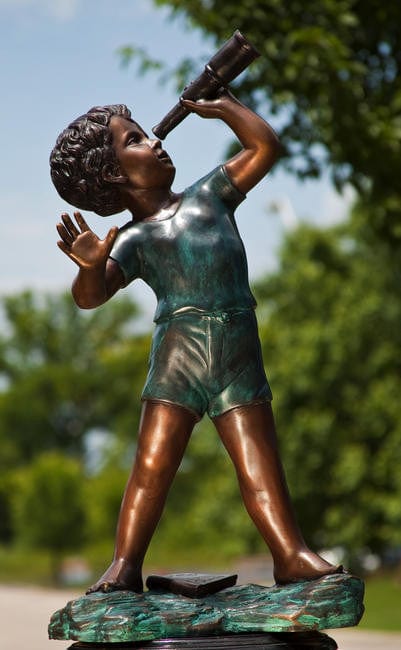 Brass Baron Stargazer Garden Statue - Brass Baron - Outdoor Art Pros