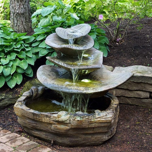 Giant Leaf Garden Fountain - Outdoor Art Pros