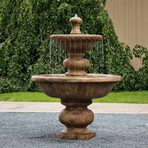 Siena Cascade Tiered Outdoor Fountain - Outdoor Art Pros