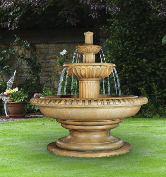 Palazzo Fluted Tiered Outdoor Fountain - Outdoor Art Pros