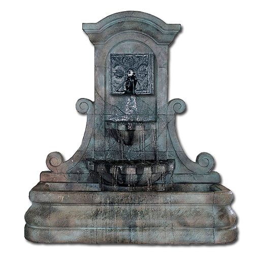 LaMura Fleur De Lys Flat Wall Fountain - Outdoor Art Pros