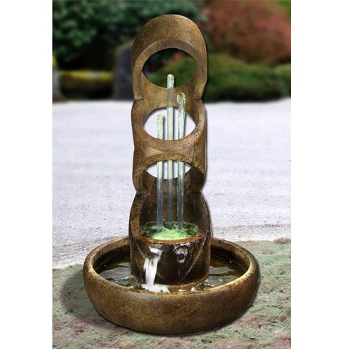 Balancing Rings Fountain - Outdoor Art Pros