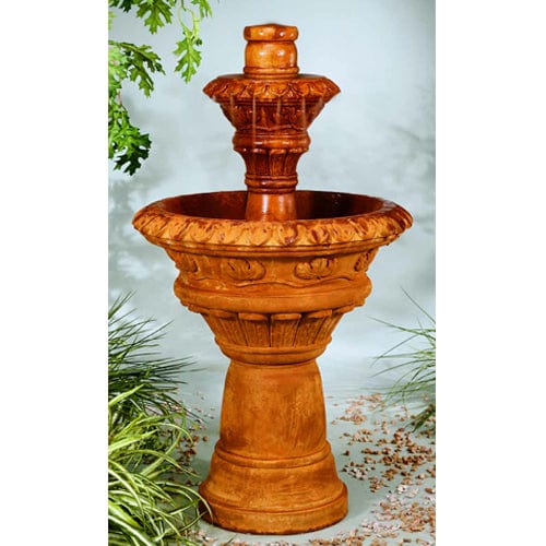Valencia Two-Tier Cast Stone Garden Fountain - Outdoor Art Pros