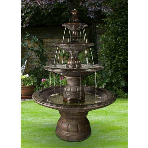 Grande Contemporary Four Tier Fountain - Outdoor Art Pros