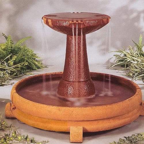 Overflowing Spill Dish Outdoor Floor Fountain - Outdoor Art Pros