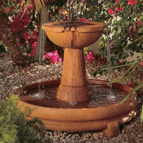 Overflowing Spill Dish Outdoor Floor Fountain - Outdoor Art Pros