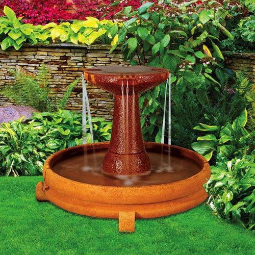 Overflowing Spill Dish Outdoor Floor Fountain - Outdoor Art Pros