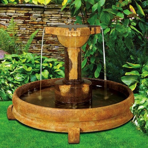 Overflowing Cross Outdoor Fountain - Outdoor Art Pros