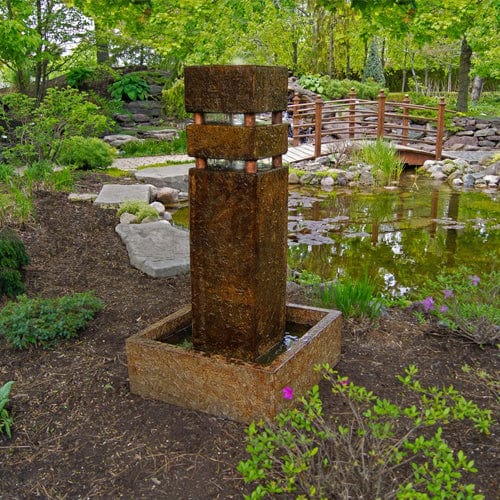Monolith Column Garden Fountain - Outdoor Art Pros