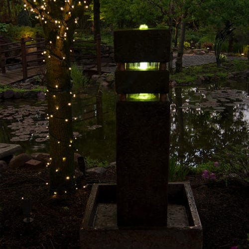 Monolith Column Garden Fountain - Outdoor Art Pros