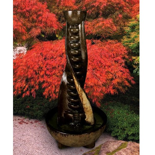 Helix Cast Stone Outdoor Fountain - Outdoor Art Pros