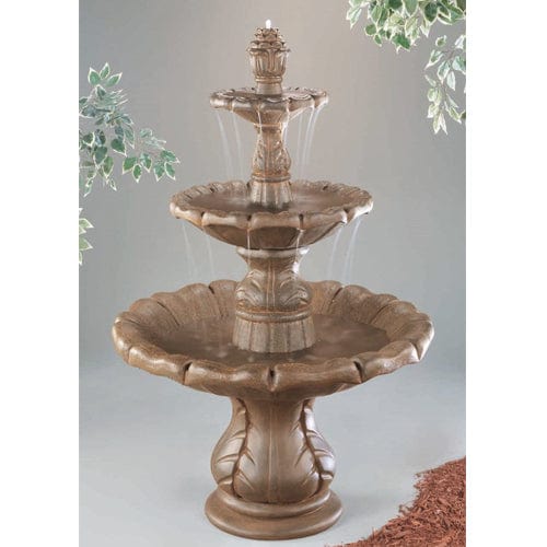 Classical Finial Tiered Outdoor Water Fountain - Outdoor Art Pros
