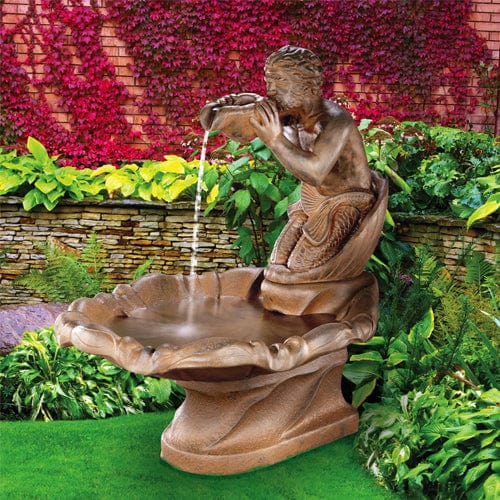 Triton Outdoor Fountain - Outdoor Art Pros