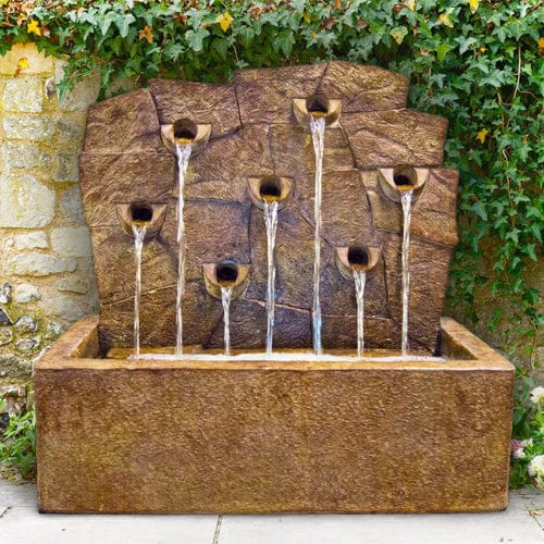 Rock Wall Garden Fountain - Outdoor Art Pros
