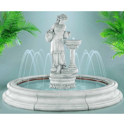 Angella Outdoor Fountain in Toscana Pool - Outdoor Art Pros