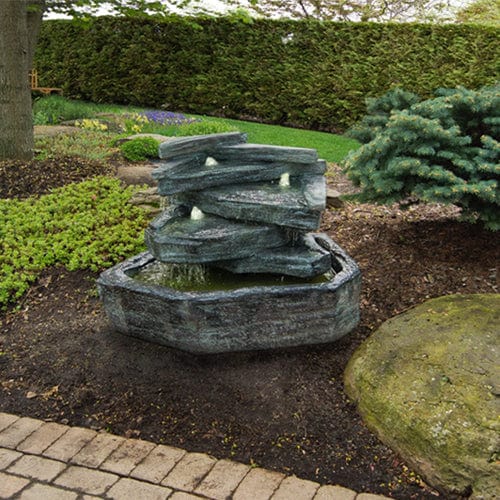 Slate Springs Outdoor Fountain - Outdoor Art Pros