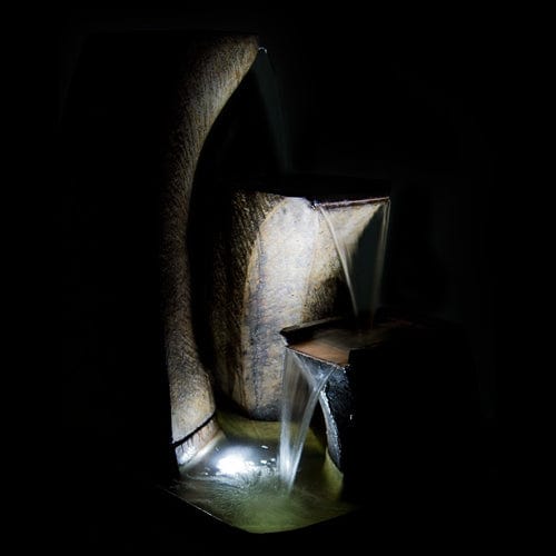 Curving Vessels Fountain - Outdoor Art Pros