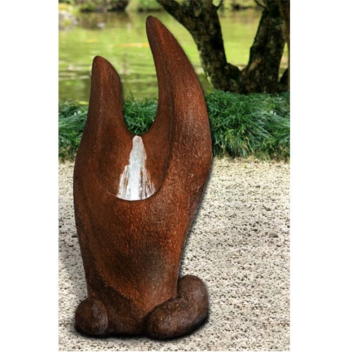 Oasis Cast Stone Garden Fountain with LED Light - Outdoor Art Pros