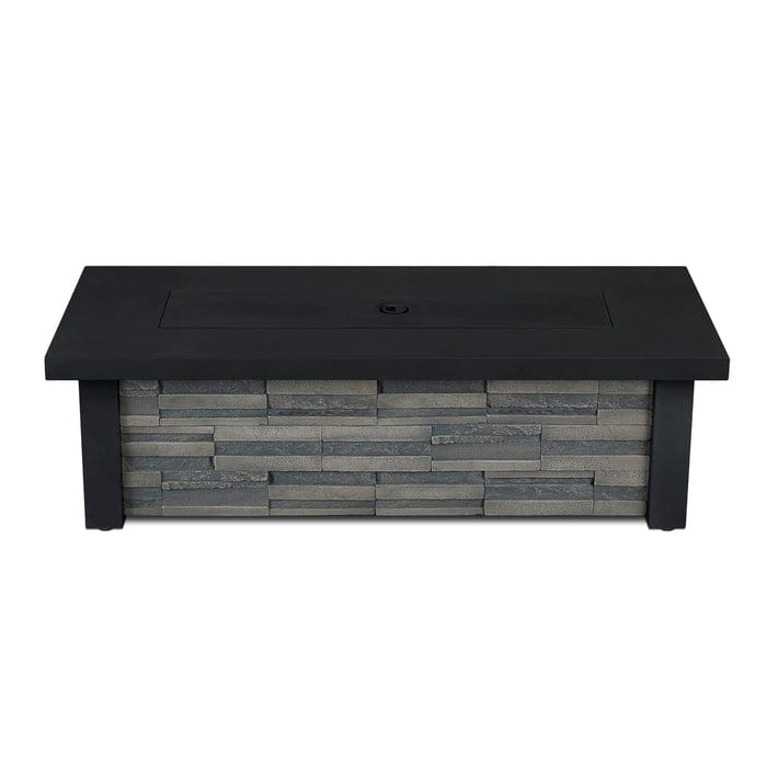 Berthoud Propane Fire Table in Stacked Stone with NG Conversion - Outdoor Art Pros
