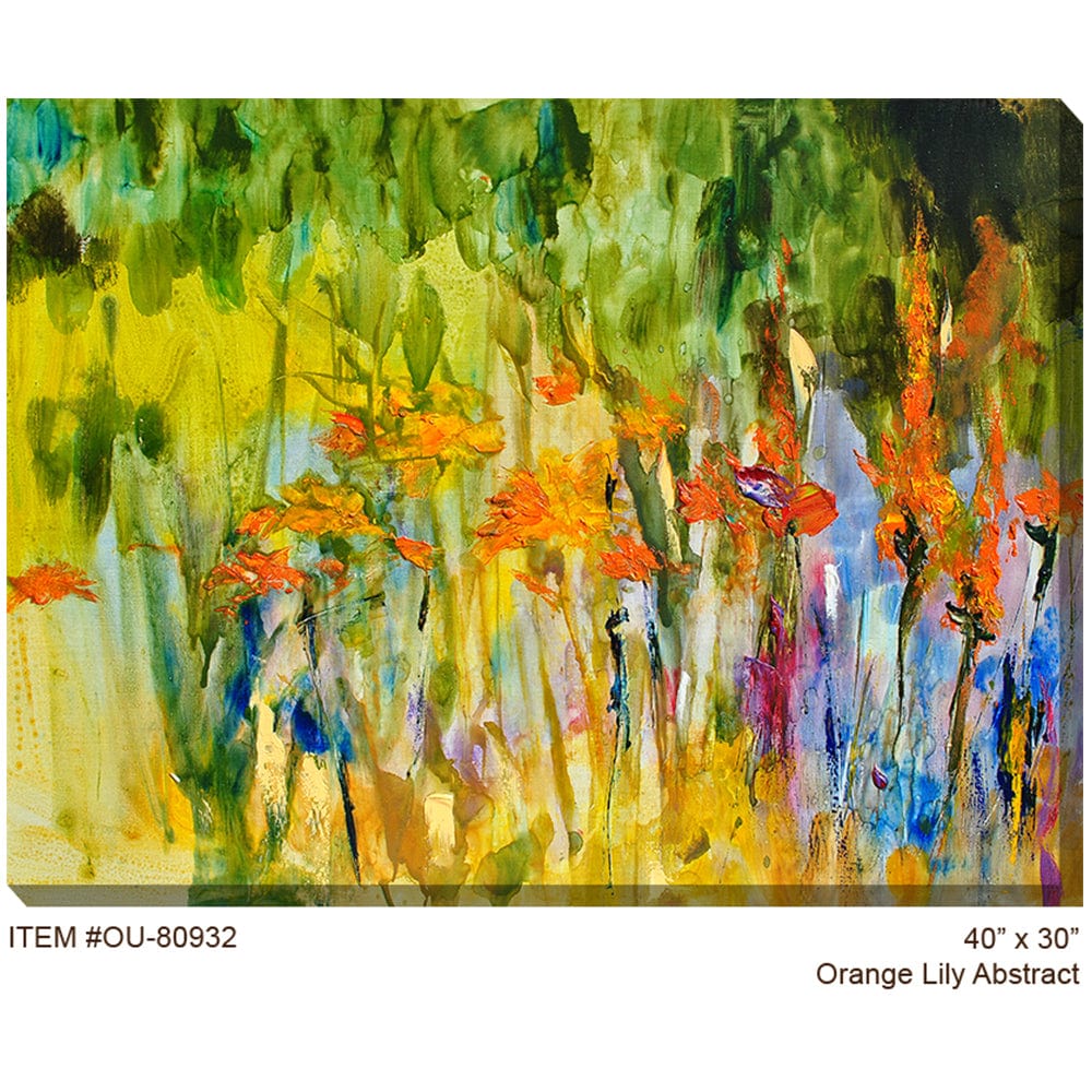 Orange Lily Outdoor Canvas Art - Outdoor Art Pros
